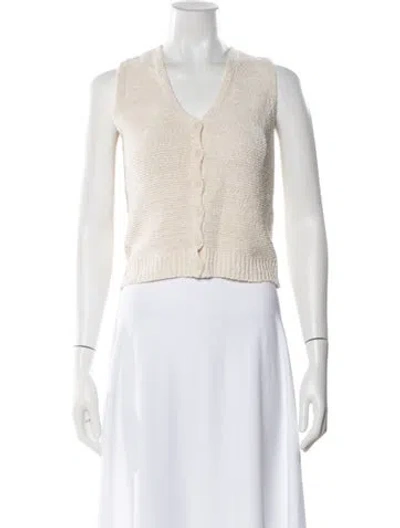 Pre-owned Rag & Bone V-neck Sweater In Neutral
