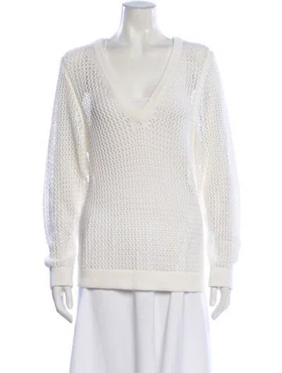 Pre-owned Rag & Bone V-neck Sweater In Neutral