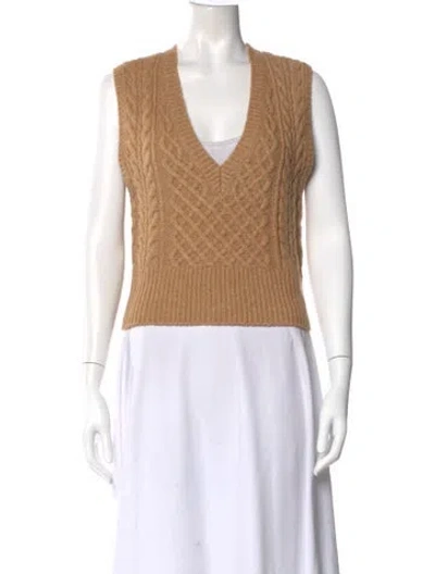 Pre-owned Rag & Bone V-neck Sweater In Neutral