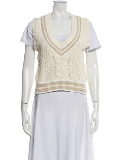 Pre-owned Rag & Bone V-neck Sweater In Neutral