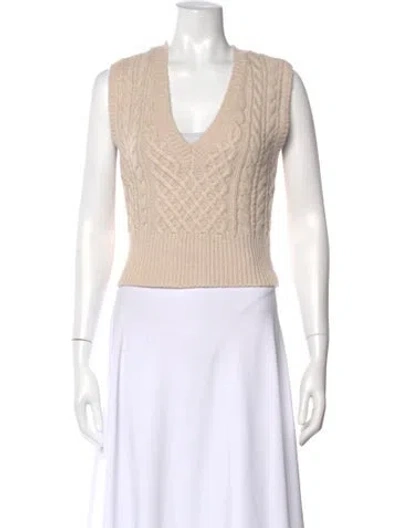 Pre-owned Rag & Bone V-neck Sweater In Neutral