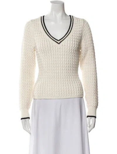 Pre-owned Rag & Bone V-neck Sweater In Neutral