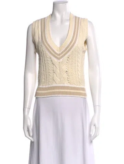 Pre-owned Rag & Bone V-neck Sweater In Neutral