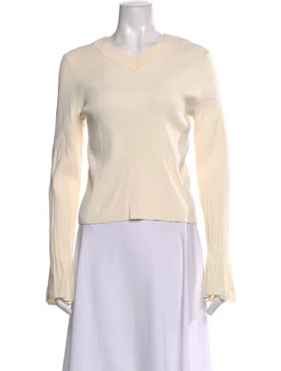 Pre-owned Rag & Bone V-neck Sweater In Neutral