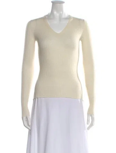 Pre-owned Rag & Bone V-neck Sweater In Neutral