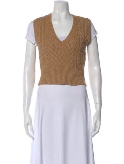 Pre-owned Rag & Bone V-neck Sweater In Neutral