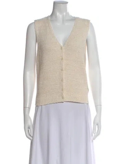 Pre-owned Rag & Bone V-neck Sweater In Neutral