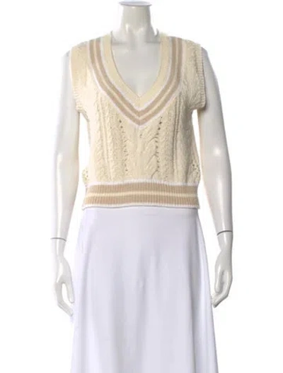 Pre-owned Rag & Bone V-neck Sweater In Neutral