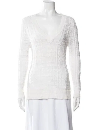 Pre-owned Rag & Bone V-neck Sweater In Neutral