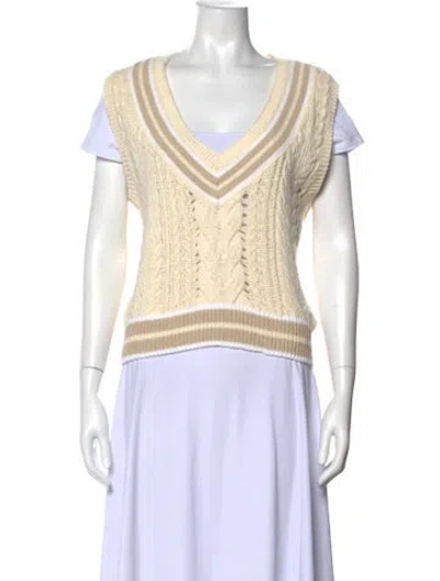 Pre-owned Rag & Bone V-neck Sweater In Neutral