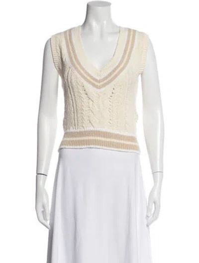 Pre-owned Rag & Bone V-neck Sweater In Neutral