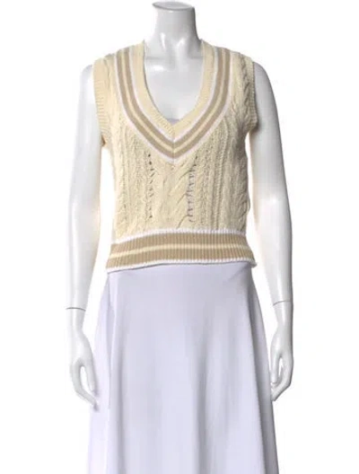 Pre-owned Rag & Bone V-neck Sweater In Neutral