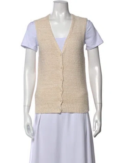 Pre-owned Rag & Bone V-neck Sweater In Neutral