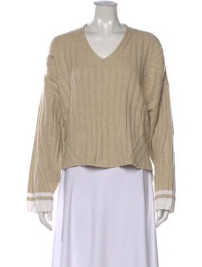 Pre-owned Rag & Bone V-neck Sweater In Neutrals
