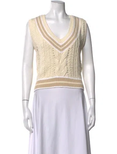 Pre-owned Rag & Bone V-neck Sweater In Neutrals