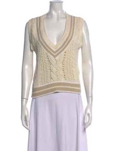 Pre-owned Rag & Bone V-neck Sweater In Neutrals