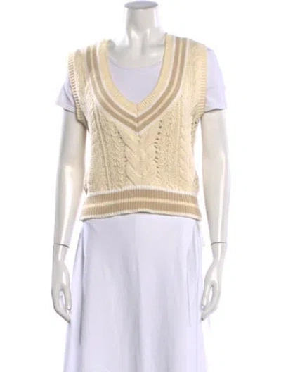 Pre-owned Rag & Bone V-neck Sweater In Neutrals