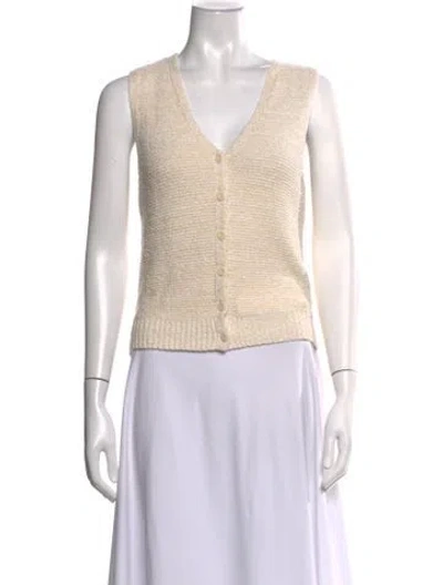 Pre-owned Rag & Bone V-neck Sweater In Neutrals
