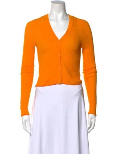 Pre-owned Rag & Bone V-neck Sweater In Orange