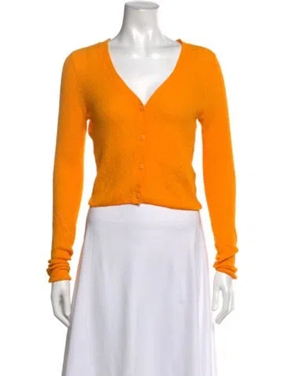 Pre-owned Rag & Bone V-neck Sweater In Orange
