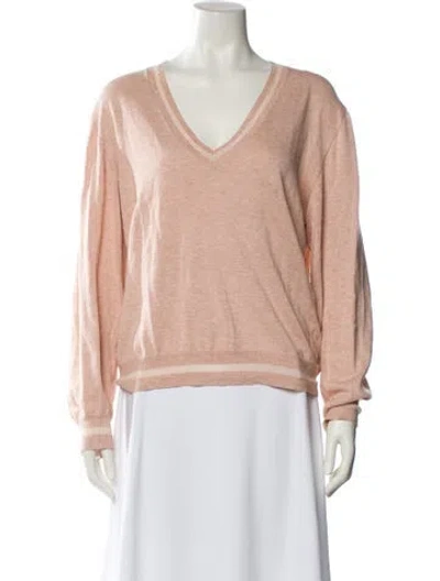 Pre-owned Rag & Bone V-neck Sweater In Pink