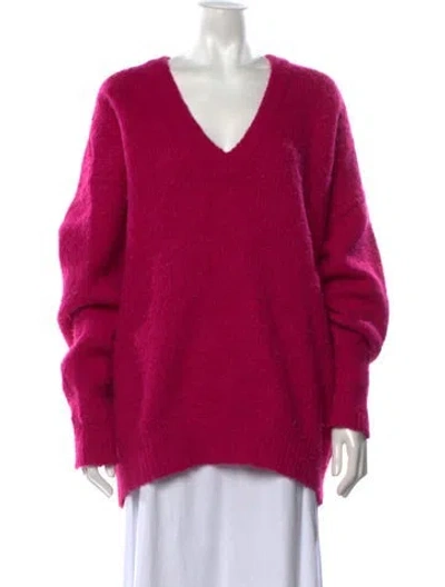 Pre-owned Rag & Bone V-neck Sweater In Pink
