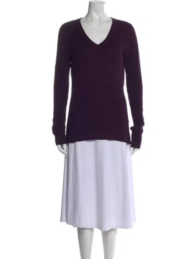 Pre-owned Rag & Bone V-neck Sweater In Purple