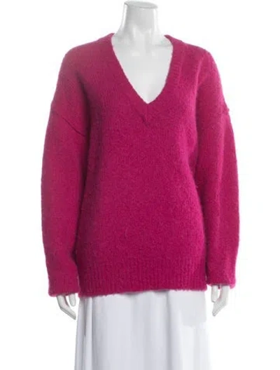 Pre-owned Rag & Bone V-neck Sweater In Red