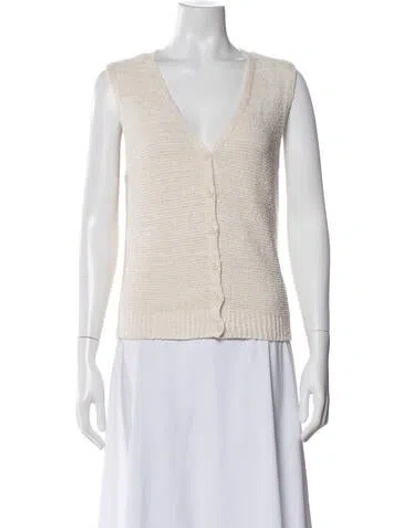 Pre-owned Rag & Bone V-neck Sweater W/ Tags In Neutral