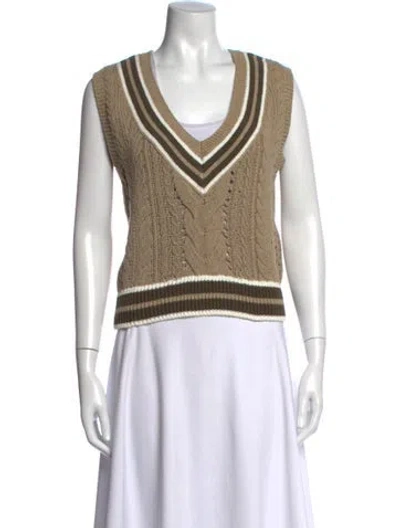 Pre-owned Rag & Bone V-neck Sweater W/ Tags In Neutrals