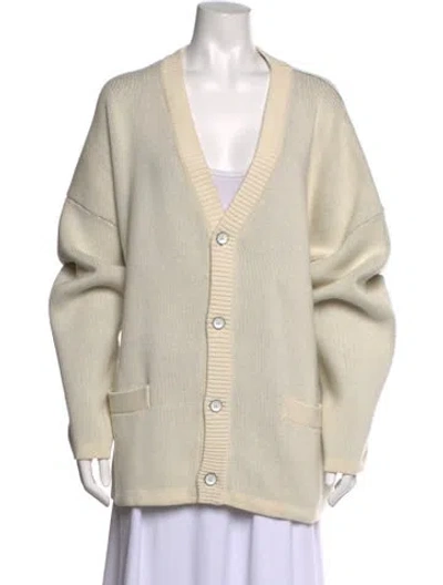Pre-owned Rag & Bone V-neck Sweater W/ Tags In Neutrals