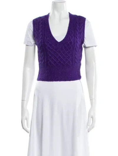 Pre-owned Rag & Bone V-neck Sweater W/ Tags In Purple