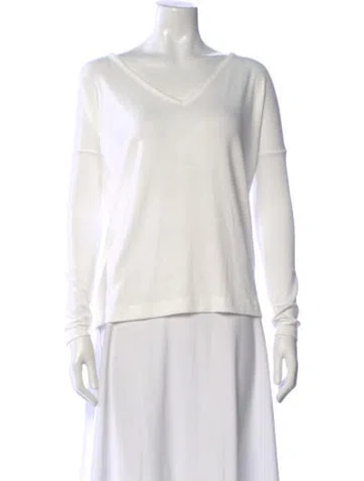Pre-owned Rag & Bone V-neck Sweater W/ Tags In White