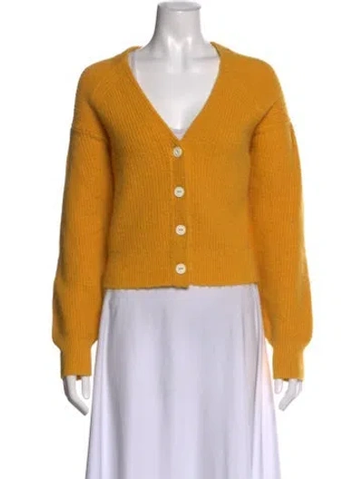 Pre-owned Rag & Bone V-neck Sweater W/ Tags In Yellow