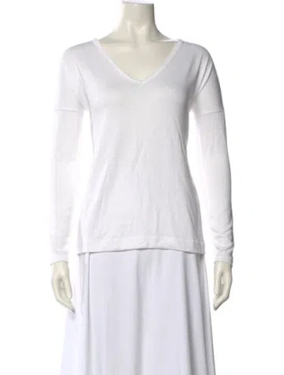 Pre-owned Rag & Bone V-neck Sweater In White