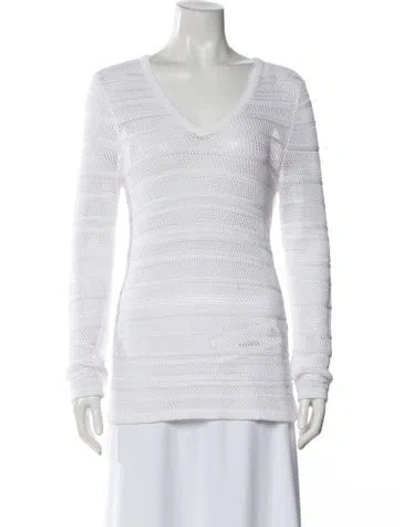 Pre-owned Rag & Bone V-neck Sweater In White