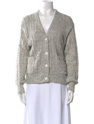 Pre-owned Rag & Bone V-neck Sweater In White