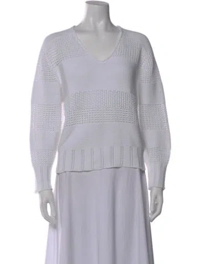 Pre-owned Rag & Bone V-neck Sweater In White