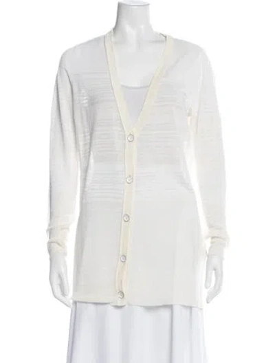 Pre-owned Rag & Bone V-neck Sweater In White