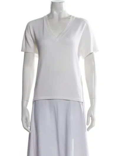 Pre-owned Rag & Bone V-neck Sweater In White