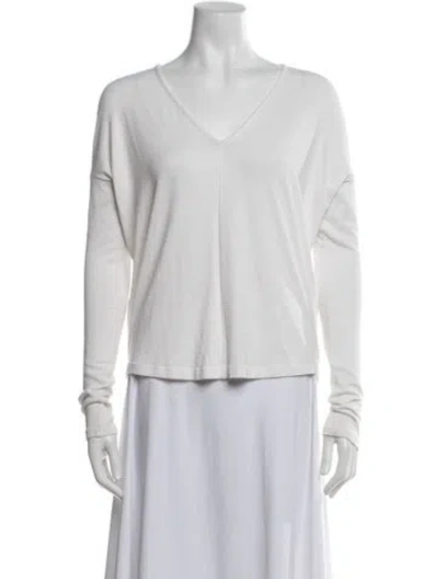 Pre-owned Rag & Bone V-neck Sweater In White