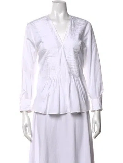 Pre-owned Rag & Bone V-neck Sweater In White