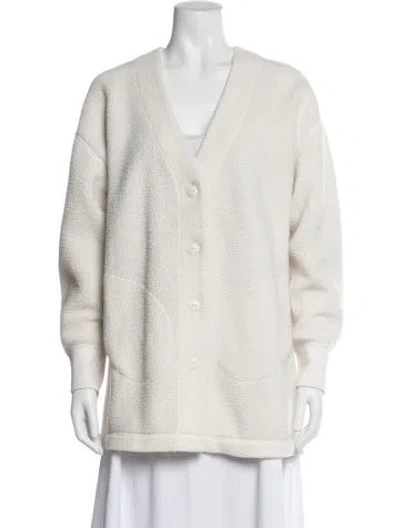 Pre-owned Rag & Bone V-neck Sweater In White