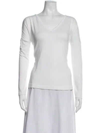 Pre-owned Rag & Bone V-neck Sweater In White