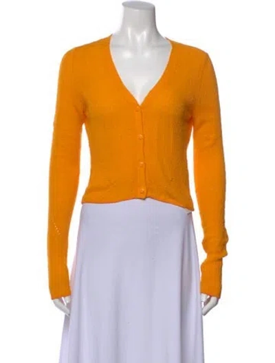 Pre-owned Rag & Bone V-neck Sweater In Yellow