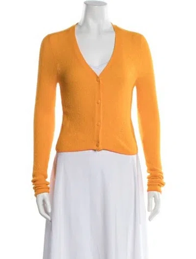 Pre-owned Rag & Bone V-neck Sweater In Yellow