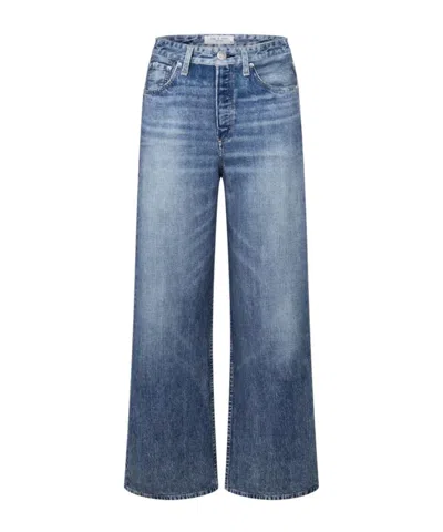 Rag & Bone Waistband Denim Trousers In Blue