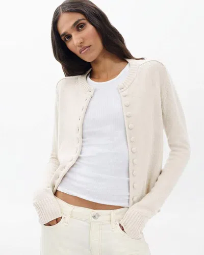 Rag & Bone Wallace Crewneck Cardigan In Neutral