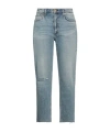 Rag & Bone Washed Denim Leggings In Blue