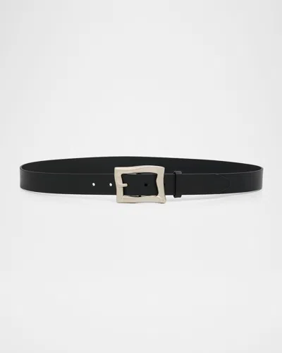 Rag & Bone Waverly Leather Belt In Black